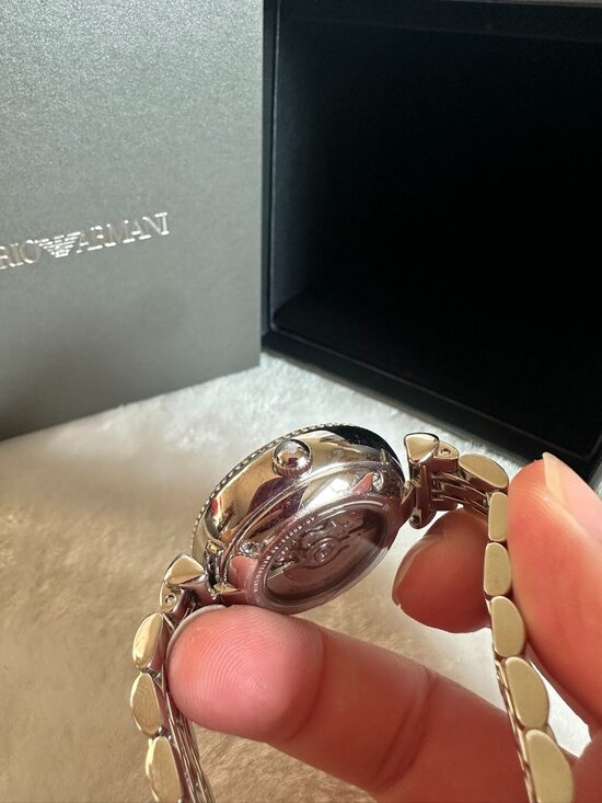 NWT! Rare! Emporio Armani AR60022 Automatic Crystal Silver Dial Women\'s Watch main image 4